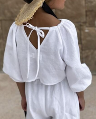 Alisha 2pcs Linen Set | White