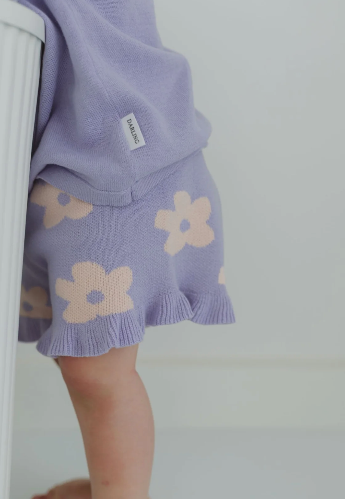 Knit Shorts | Lilac Posy