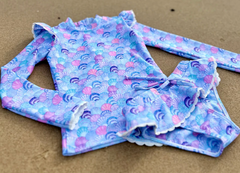 Mermaid Shell Girls Rash Guard Set
