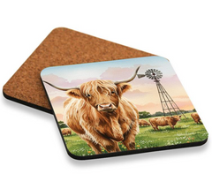 Highland Cow Coasters