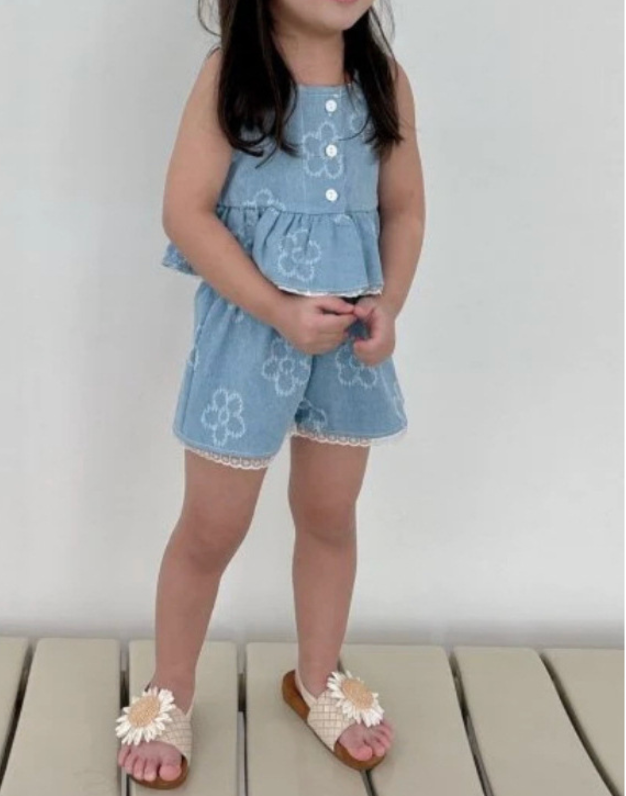 Flower 2pcs Denim Set