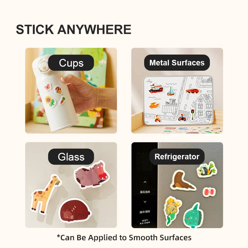 Mideer Reusable Jelly Sticker Set-Incredible Aquarium